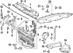 Brake Air Duct Deflector <br>Duct or Tubing used to route the vehicles Brakes - Left, Outer 5.0L (GT