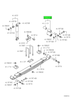 SHACKLE,RR SUSP SPRING 1