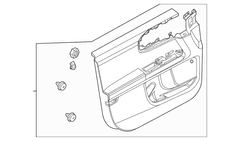 Door Interior Trim Panel - Left, Front, Lower (Limited)