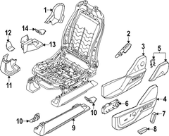 Adjust Knob Control Power Seat Switch <br>Power COVERS and - Left, Front, Driver