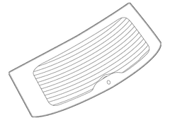 Glass Lift <br>Liftgate Window with applique Gate Handle screw LINCOLN - Back