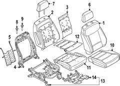 Seat Cover Cloth Cushion <br>A that replaces the original equipment back and bottom Covers
