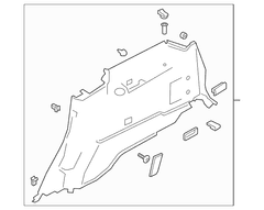Interior Quarter Panel Trim - Right 22 Radio Speakers