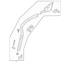 Fender Brace - Left, Front