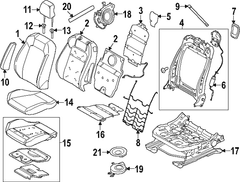 Heater Seat Element <br>Seat pad cushion SPORT (CONVERTIBLE, COUPE)