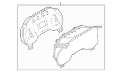 Info display Package 1 Instrument Cluster - 6.2L