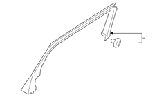 Door Window Molding Decal - Right, Rear