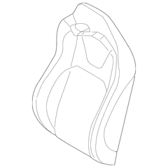 Seat Back Cushion Cover - Left, Front (GT, GT Feature Car)