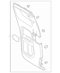 Door Interior Trim Panel - Right, Rear (XL)