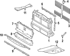 Radiator Support Baffle Air Deflector - Right 2.0L