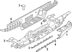 Extension Bumper Cover <br>Bumper Corner End cap - Left, Rear, Upper