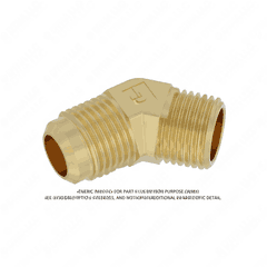 Elbow Fitting - Breather, 45 Degree, 3/8 Flared Tube, 3/8 NPTF, Brass, S60