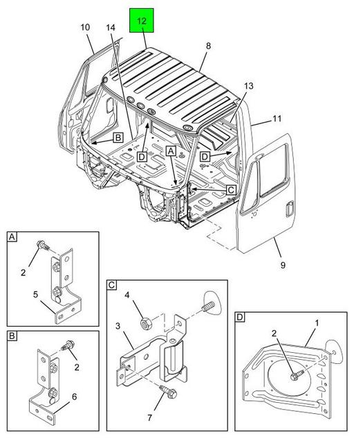 車のパーツ Navigation 4069610W95E Navistar International | Welded Side Body Panel Right