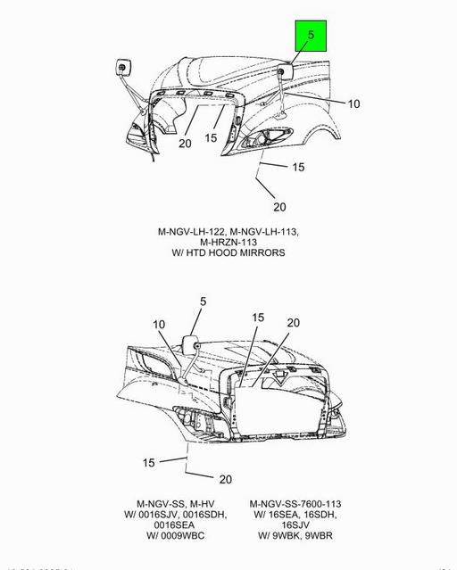3717736C1 Navistar International | MIRROR REAR VIEW FENDER 3717736C1 Navistar International | MIRROR REAR VIEW FENDER