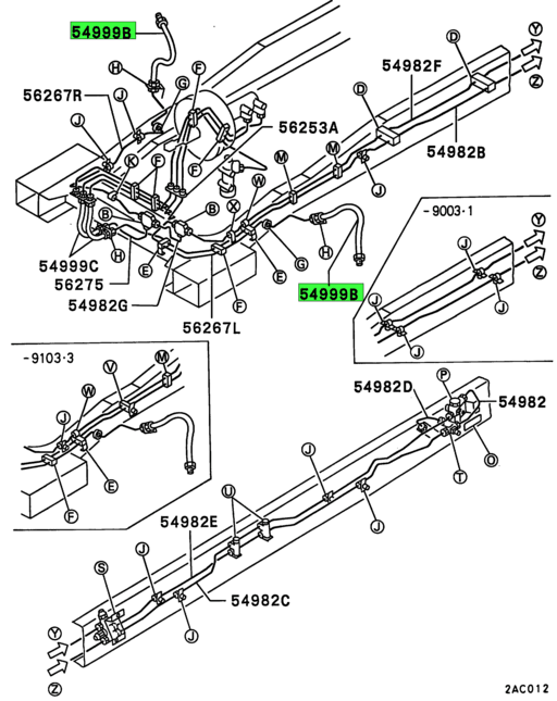 MB162255 Mitsubishi FUSO® Brake Fluid Line Hose Source One Parts