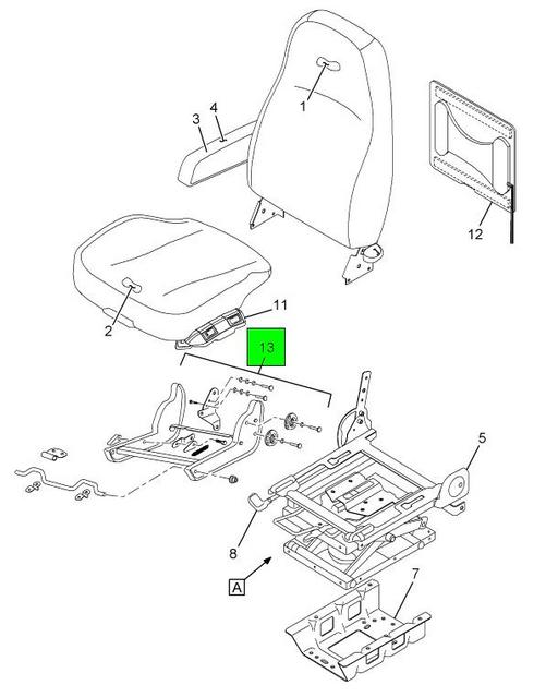 2590142C91 Navistar International | KIT SEAT BACK RECLINER
