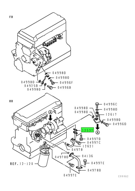 ME012494 | Mitsubishi FUSO® | Gasket Turbocharger Oil Return Tube 