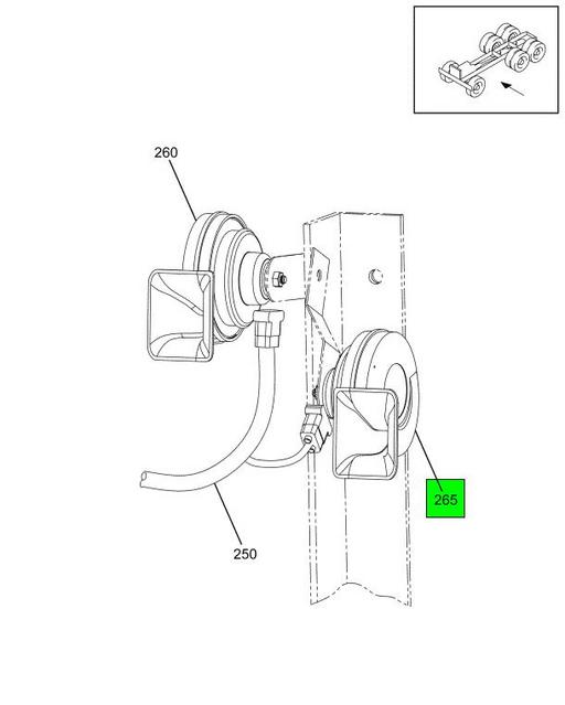 3523179C92 Navistar International | HORN ELECT W/ BRKTS LOW