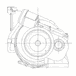 Series 60 Turbo Assembly, 1.28 A/R, 56°/65T Wrap, Center Outlet