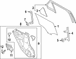 Window Regulator Guide Retainer - Left, Rear