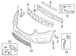 Bumper Impact Bar Bracket Repair Kit - Front, Center (Police)