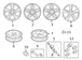 Wheel Rim <br>A / of a vehicle, which may or not come with tire mounted to it 18 X 8 Polished Alum