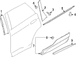 Door Applique Molding Window Frame - Right, Lower