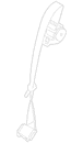 Seat Belt Lap and Shoulder Buckle - Rear, Center