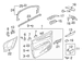 Door Window Molding Decal - Right, Front
