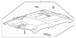 Roof Headliner - Front, Rear