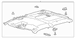 Headliner Roof <br>Interior trim used to cover the panel - Front, Rear