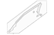 Door Window Molding Decal - Right, Rear