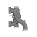 Exhaust Manifold Center for CL6 FE1 DD15 14L GHG17