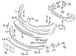 Bumper Impact Bar Floor Crossmember Reinforcement Rebar - Front