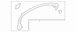 Door Window Molding Decal - Left, Front