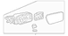 Door Mirror Rear View Head - Left, Outer