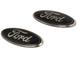 Smoke Chrome and Black Oval Ford Emblems