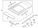 Sunroof Molding Roof Trim Panel - Left, Center