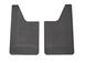 Premium Flat Black Splash Guards with Black with Stainless Steel Insert, Front Pair