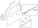Door Window Belt Weatherstrip Clip Retainer - Right, Front