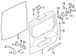 Hex Head Nut And Washer Deck Lid Hinge - M8, Rear