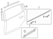 Door Window Belt Weatherstrip Clip Retainer - Right, Rear